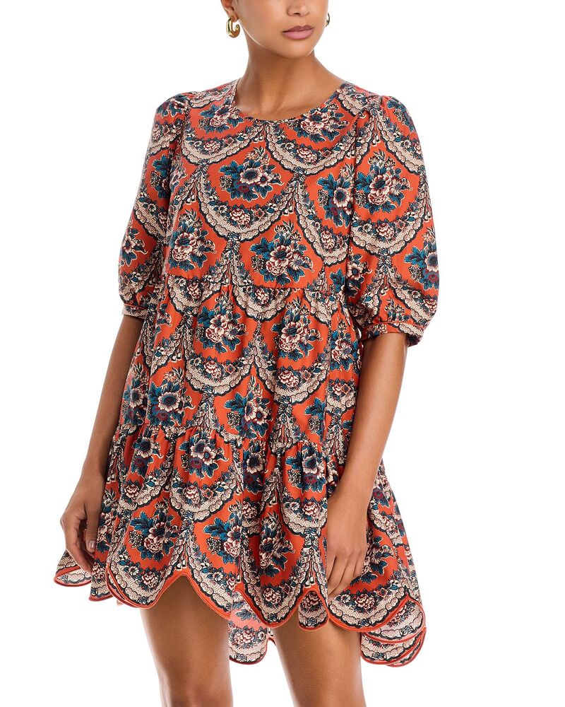 耕園 レディース トップス 衣装 御花柄 ミニ 御花 FARM Rio Victorian Floral Mini Dress Victorian Floral Terracotta テラコッタ