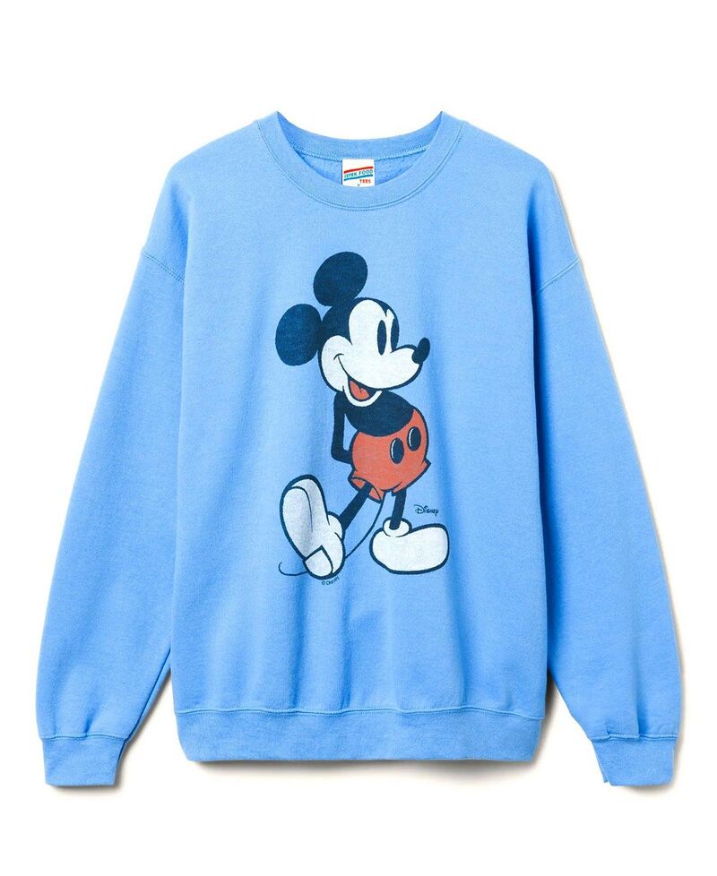 ジャンクフードクロージング メンズ アウター 編み物・スウェーター フリース Junk Food Clothing Classic Mickey Flea Market Fleece Sweater Carolina Blue 青色