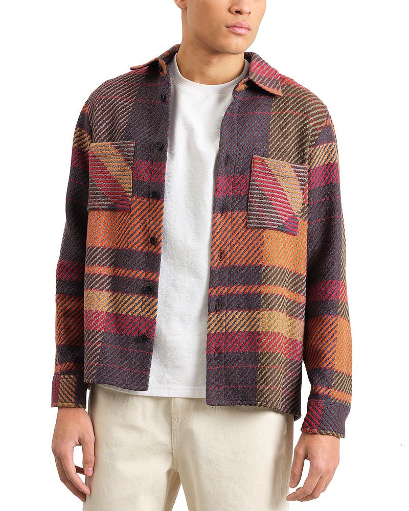 蝋涙英国の首都 メンズ アウター 上衣・上衣 プルオーバー Wax London Whiting Shirt Jacket Orange/Multi オレンジ色