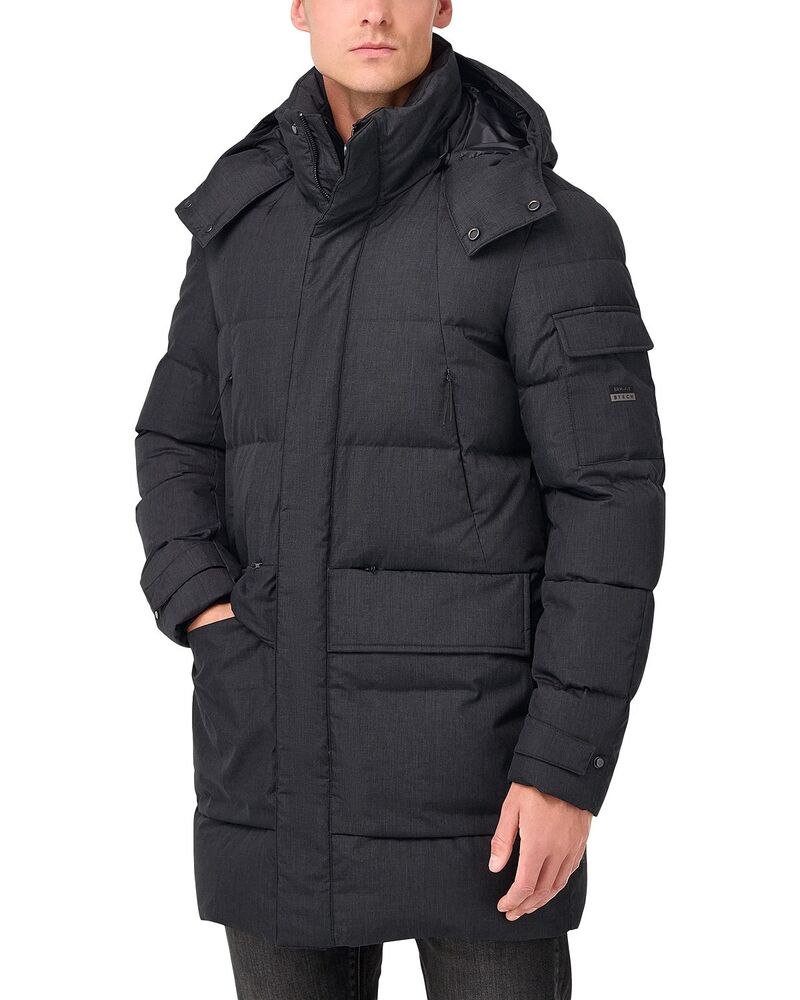 ボッジミラノ メンズ アウター 上衣・上衣 パーカー 落ちこむ Boggi Milano Down Tech Parka Dark Grey 薄墨色