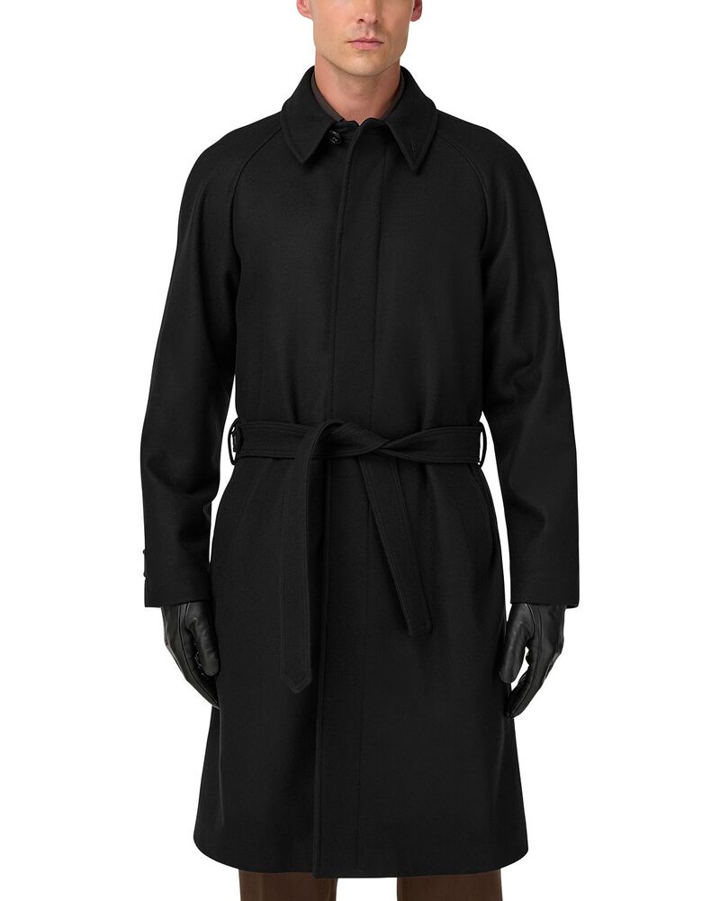 ボッジミラノ メンズ アウター 厚地の外套 Boggi Milano Raglan Single Breasted Coat Black 黒いこと