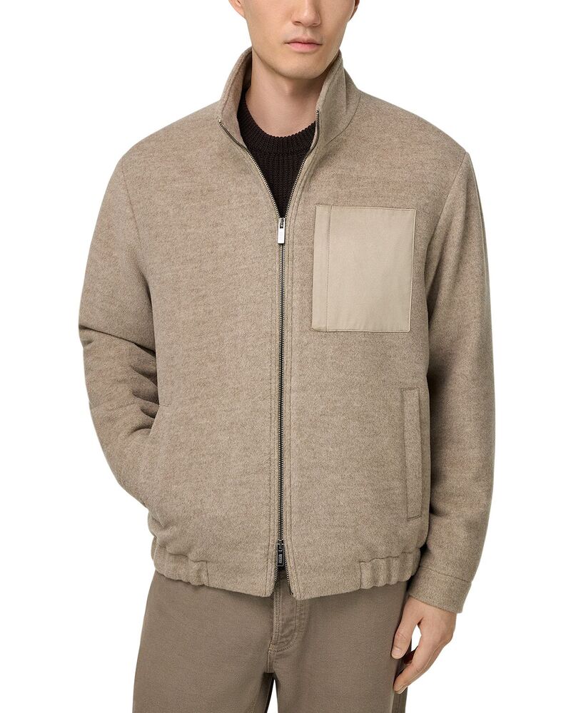 ボッジミラノ メンズ アウター 上衣・上衣 羊毛 Boggi Milano Wool Bomber Jacketaupe トープ