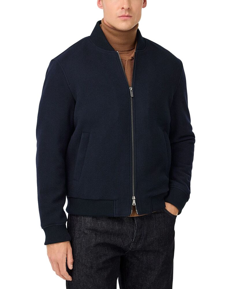 ボッジミラノ メンズ アウター ジャケット・ブルゾン Boggi Milano Kenneth Bomber Jacket Navy Blue ネイビー|ReVida 店