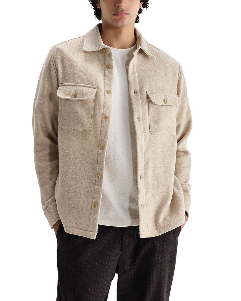 蝋涙英国の首都 メンズ トップス プルオーバー Wax London Lomond Overshirt Natural