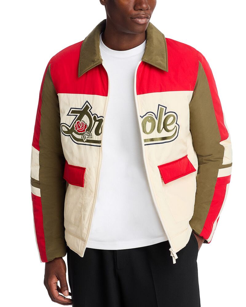 ドロール ド ムッシュ メンズ アウター 上衣・上衣 より良い ロゴタイプ Drole De Monsieur La Veste Logo Racing Jacket Red 赤いこと