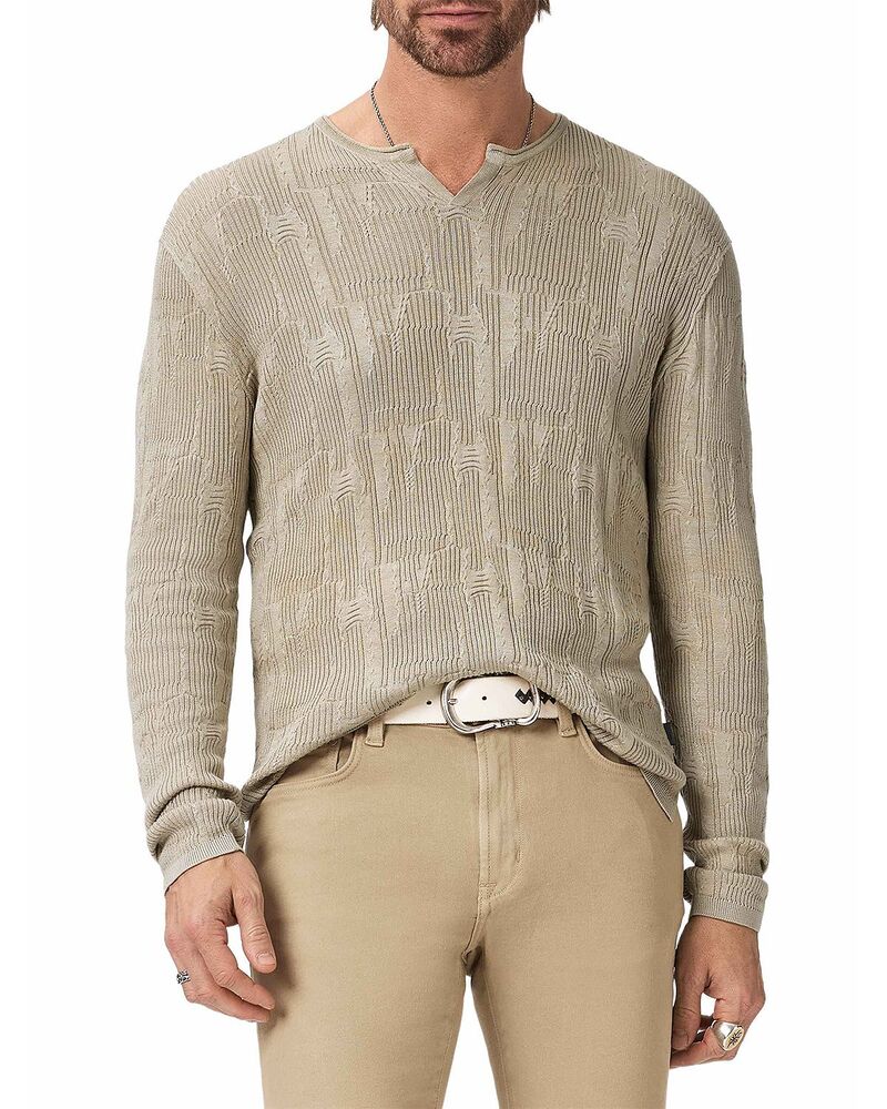 ジョンバルベイトス メンズ トップス プルオーバー John Varvatos Vinny Broken Pattern Henley Shirt Spruce