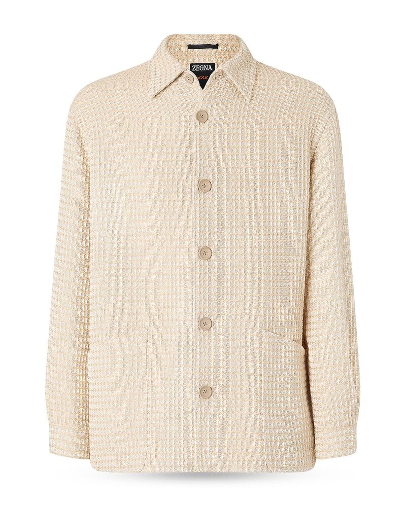 ゼニア メンズ トップス プルオーバー 羊毛 綿織物 ZEGNA Cotton and Wool Blend Overshirt Beige ベージュ