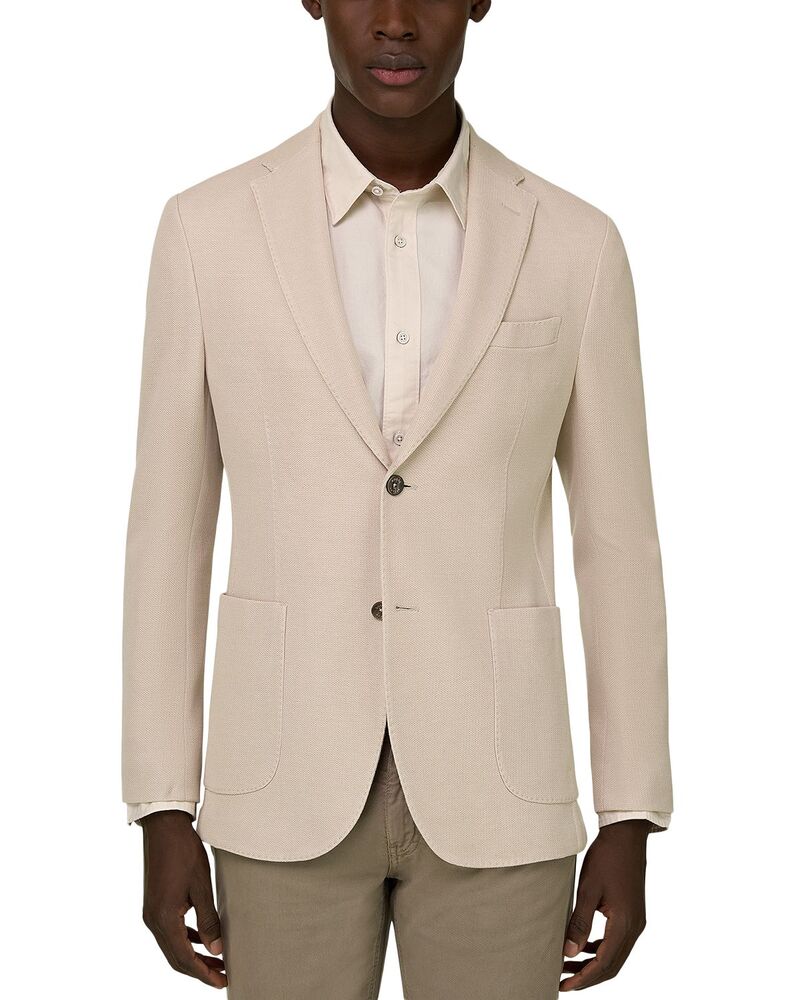 ボッジミラノ メンズ アウター 上衣・上衣 レギュラー填まる 縮緬 スポーツジャケット Boggi Milano Regular Fit Micro Texture Crepe Blazer Sand 沙子