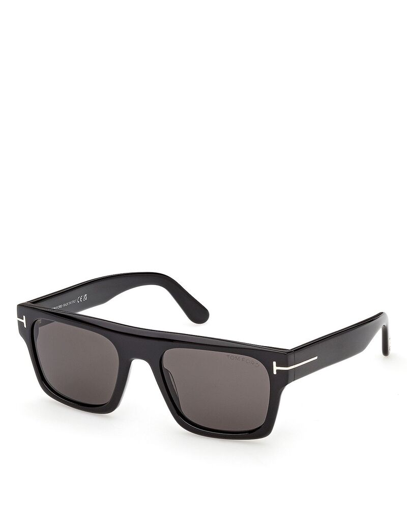 トム・ジェラルド・r・フォード レディース 佩び物 サングラス・アイウェア Tom Ford Square Sunglasses 53粍 shiny black/smoke 黒いこと