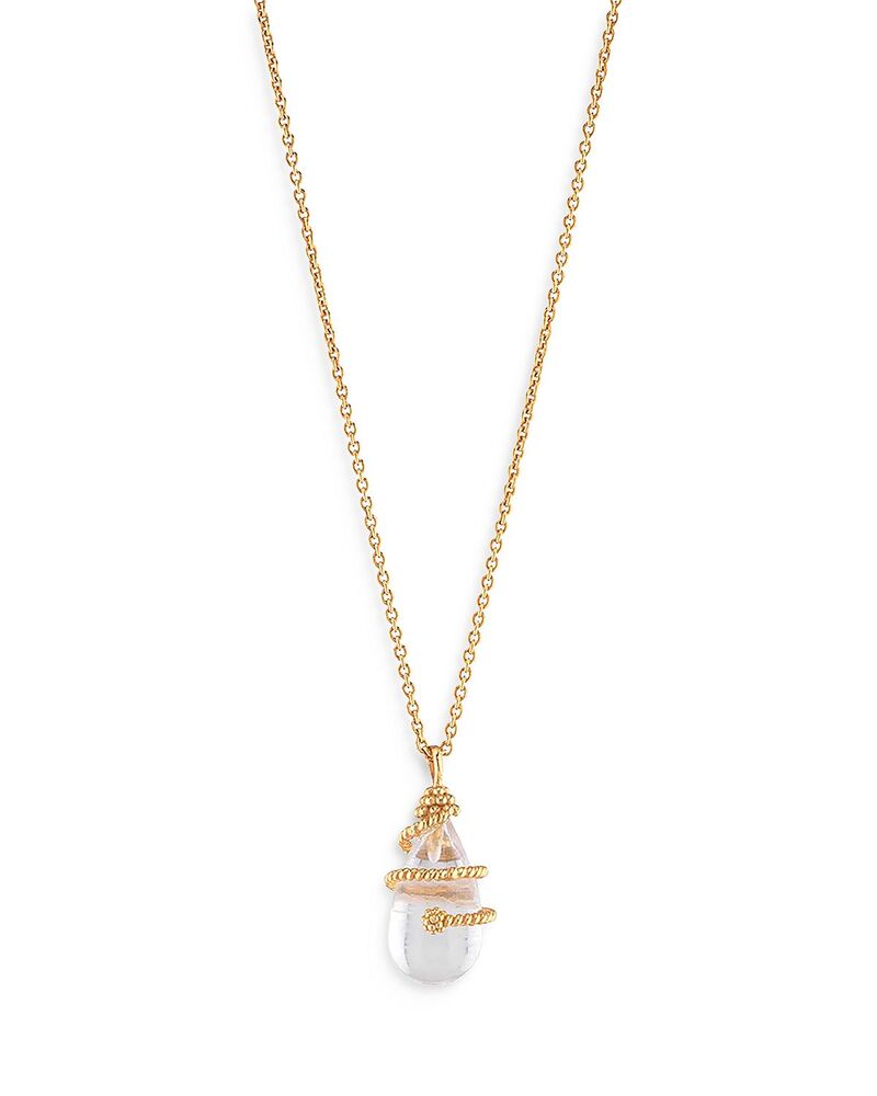カプシーヌ ドゥ ウルフ レディース アクセサリー ネックレス・チョーカー・ペンダントトップ レース Capucine De Wulf Lily Charm Necklace 16"-18" Clear｜ReVida 店