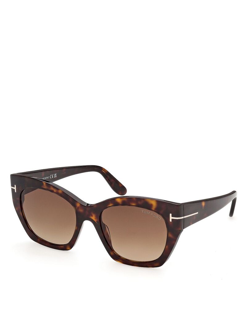 トム・ジェラルド・r・フォード レディース 佩び物 サングラス・アイウェア Tom Ford Butterfly Sunglasses 54粍 Dark Havana/Gradient Brown 赤銅色
