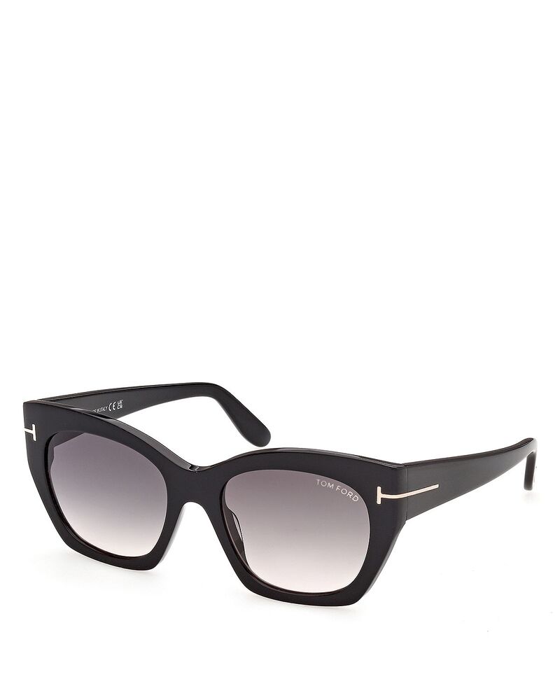 トム・ジェラルド・r・フォード レディース 佩び物 サングラス・アイウェア Tom Ford Butterfly Sunglasses 54粍 Shiny Black/Gradient Smoke 黒いこと