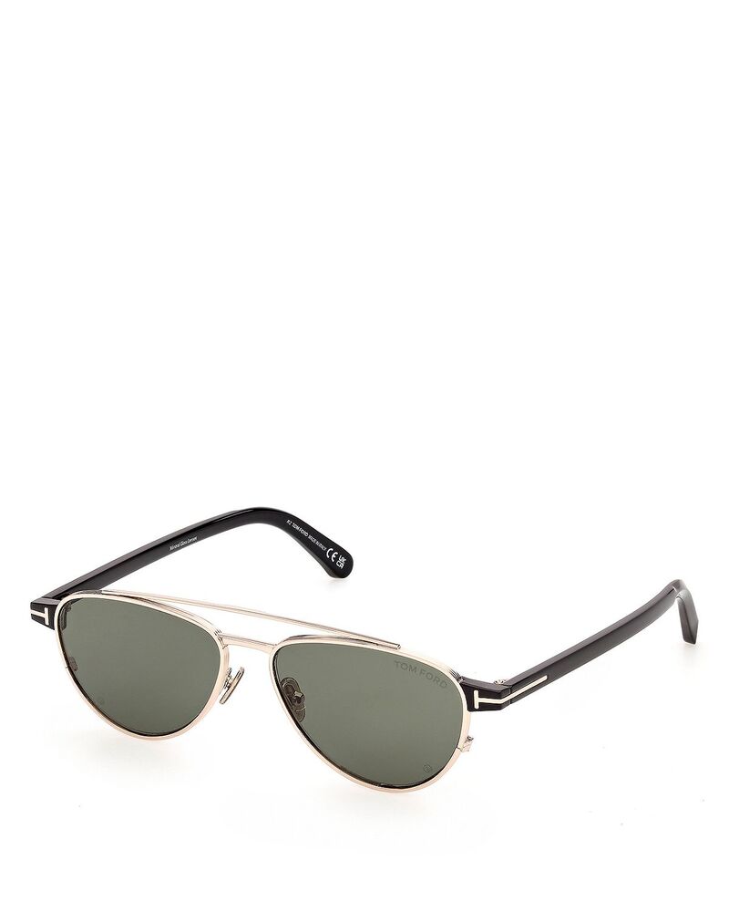 トム・ジェラルド・r・フォード レディース 佩び物 サングラス・アイウェア Tom Ford Pilot Sunglasses 55粍 Shiny Rose Gold/Green 緑であること