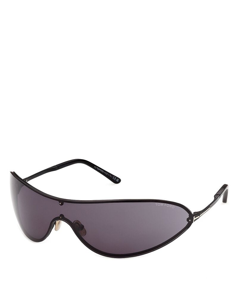 トム・ジェラルド・r・フォード レディース 佩び物 サングラス・アイウェア Tom Ford Shield Sunglasses 105粍 Shiny Black/Smoke 黒いこと