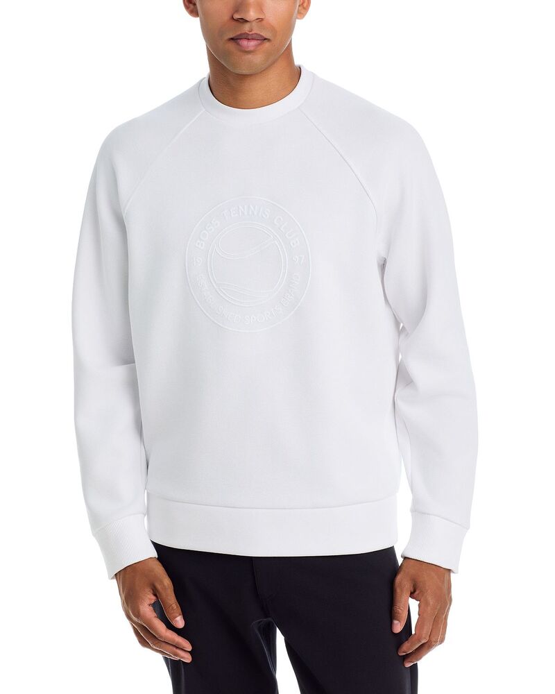 主任者 メンズ アウター パーカー・スウェット プルオーバー BOSS TennisW Join Salbo Sweatshirt White 白いこと