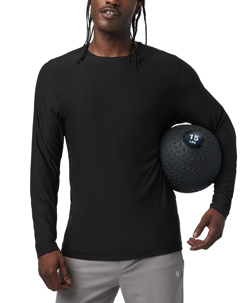 ビュオーリ メンズ トップス プルオーバー Vuori Strato Long Sleeve Tech Tee Black 黒いこと