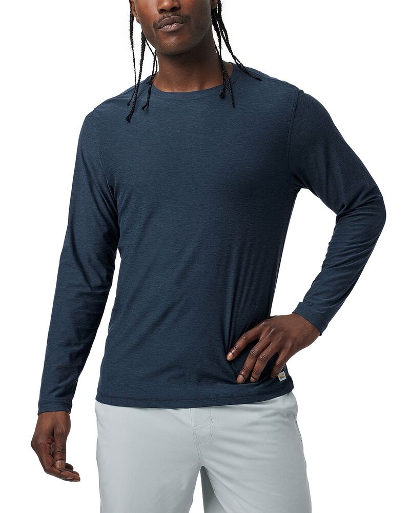 ビュオーリ メンズ トップス プルオーバー Vuori Strato Long Sleeve Tech Tee Navy Heather ギョリュウモドキ