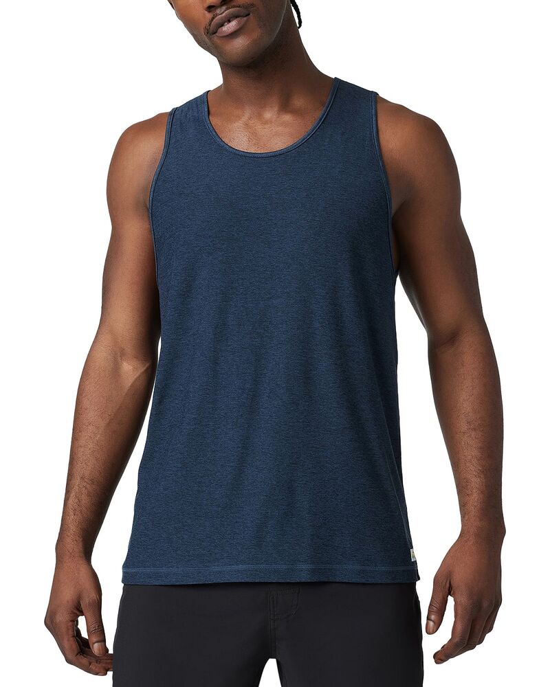 ビュオーリ メンズ トップス 貯蔵タンクいの一番 伸び伸びする填まる Vuori Relaxed Fit Strato Tech Tank Top Navy Heather ギョリュウモドキ