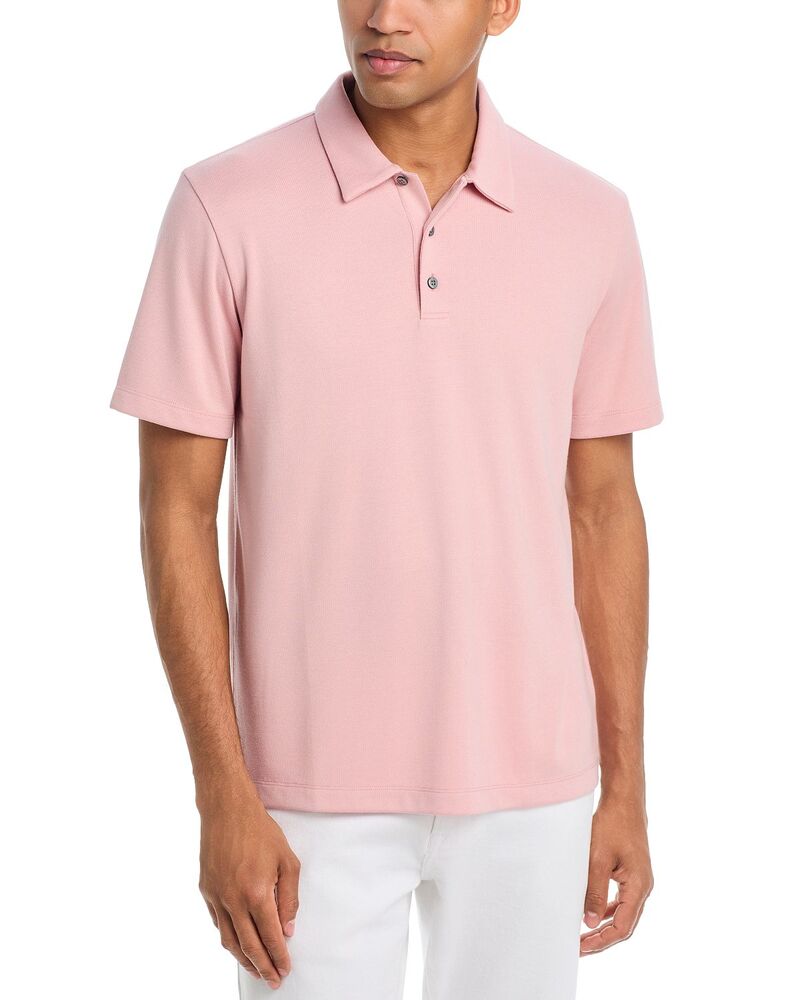 行動論理 メンズ トップス スポーツシャツ プルオーバー Theory Bron Anemone Jersey Polo Shirt Chalk Pink 車輪止め