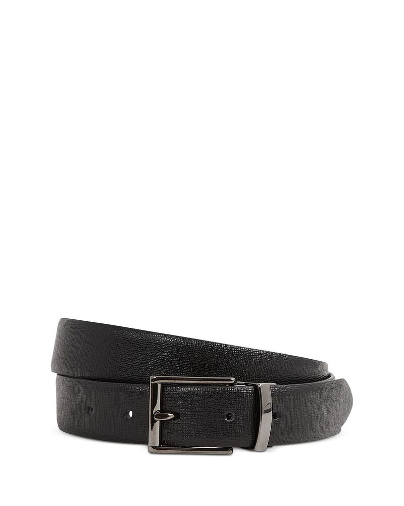 レイス メンズ アクセサリー ベルト レザー REISS Men's Rickie Reversibleather Belt Black/Brown ブラック｜ReVida 店