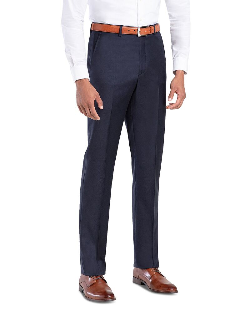 サントレッリ メンズ ボトムス 心地よいズボン下 レギュラー填まる 羊毛 Santorelli Loro Piana Wool Regular Fit Dress Pants Navy 米国海軍
