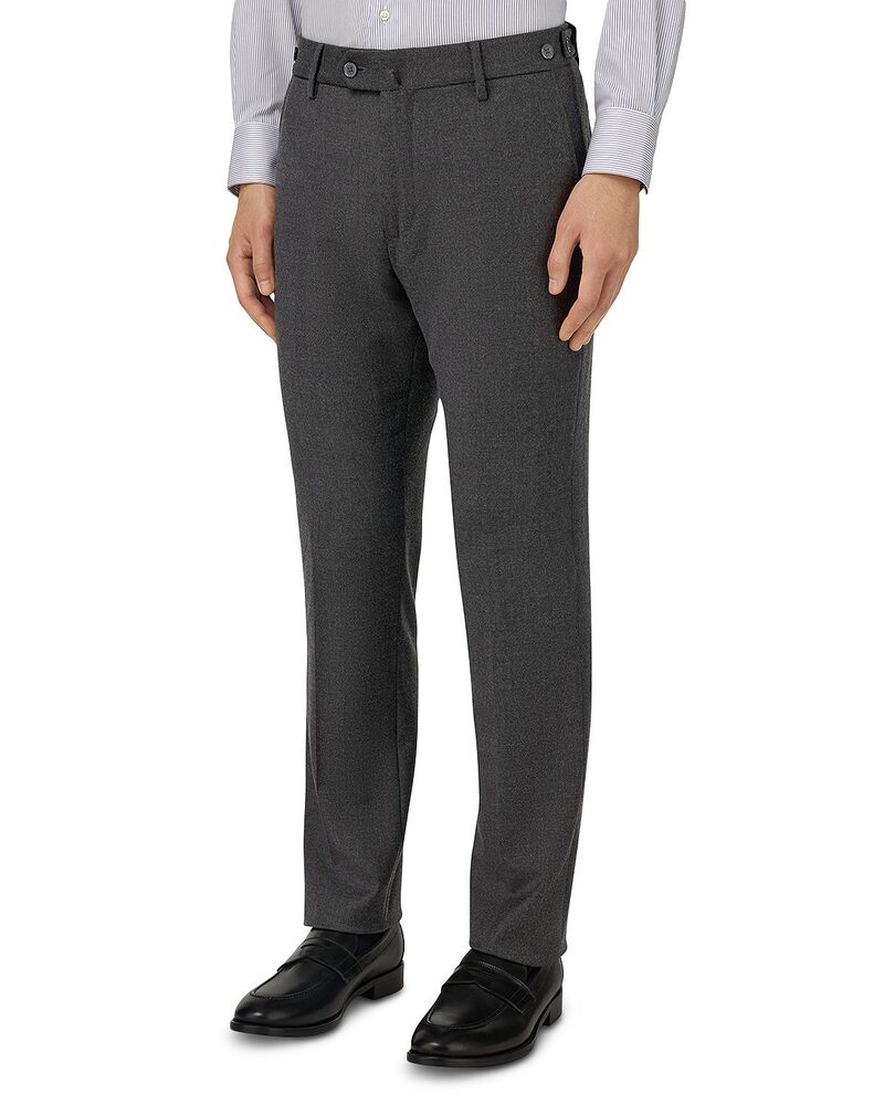 ボッジミラノ メンズ ボトムス 心地よいズボン下 Boggi Milano Stretch Flannel Pants Dark Grey 薄墨色
