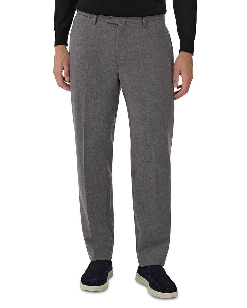 ボッジミラノ メンズ ボトムス 心地よいズボン下 Boggi Milano Stretch Flannel Pants Grey 薄墨色