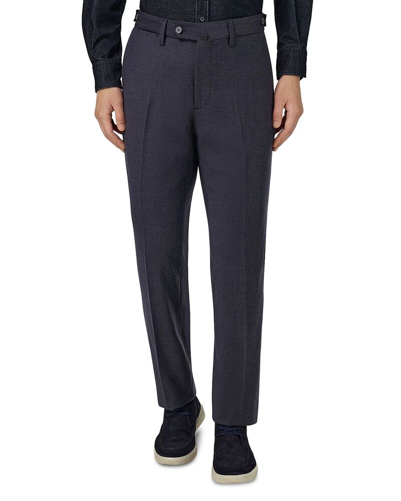 ボッジミラノ メンズ ボトムス 心地よいズボン下 Boggi Milano Stretch Flannel Pants Navy Blue 米国海軍