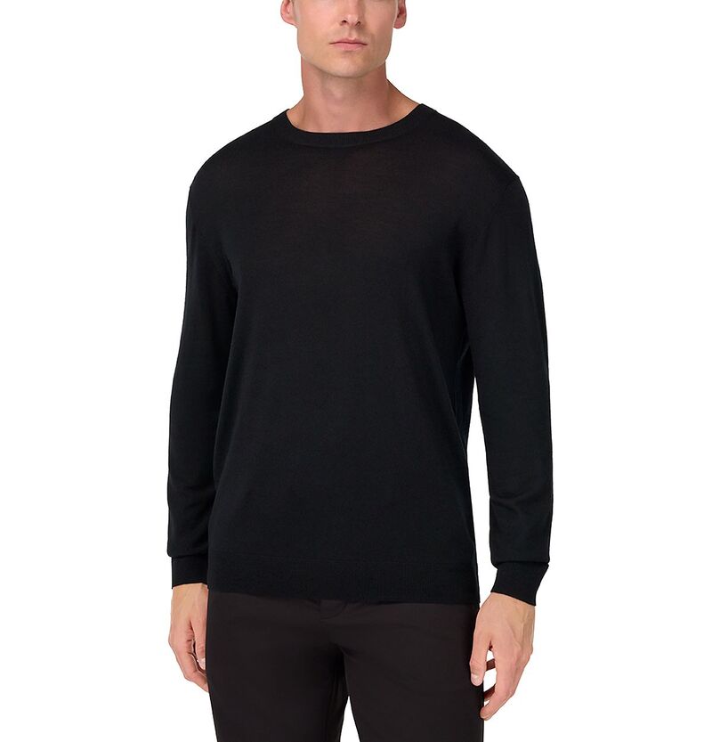 ボッジミラノ メンズ アウター 編み物・スウェーター 羊毛 Boggi Milano Superfine Merino Wool Sweater Black 黒いこと