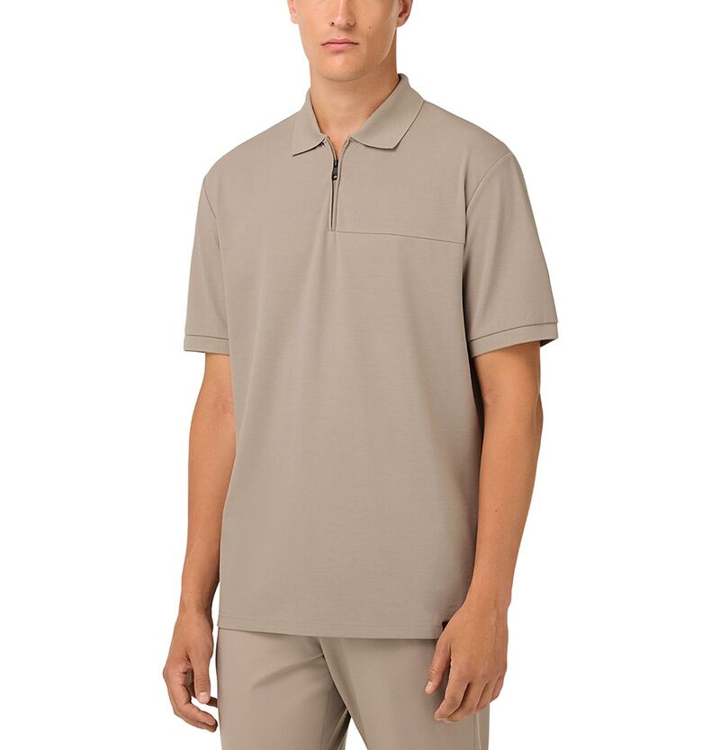 ボッジミラノ メンズ トップス スポーツシャツ ハーフジップ Boggi Milano Cool Jade Half Zipolo Shirtaupe トープ