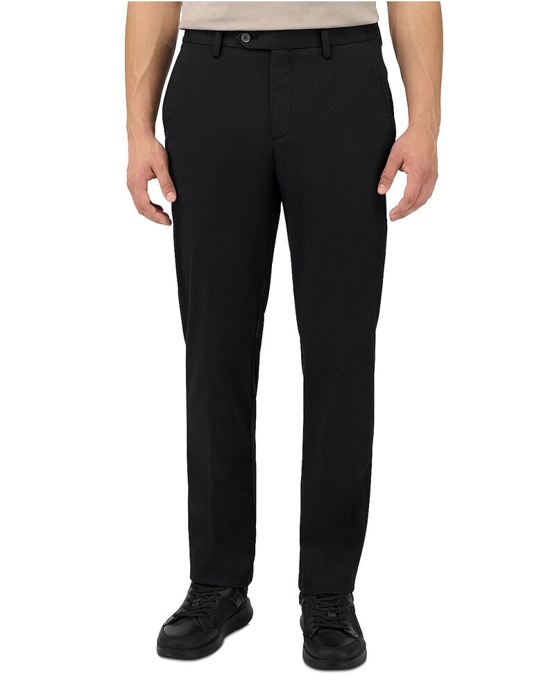 ボッジミラノ メンズ ボトムス 心地よいズボン下 綿織物 Boggi Milano Stretch Cotton Trousers Black 黒いこと