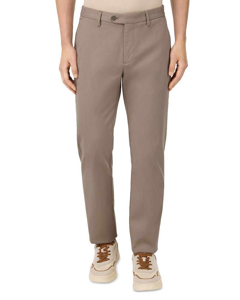 ボッジミラノ メンズ ボトムス 心地よいズボン下 綿織物 Boggi Milano Stretch Cotton Trousers Taupe トープ