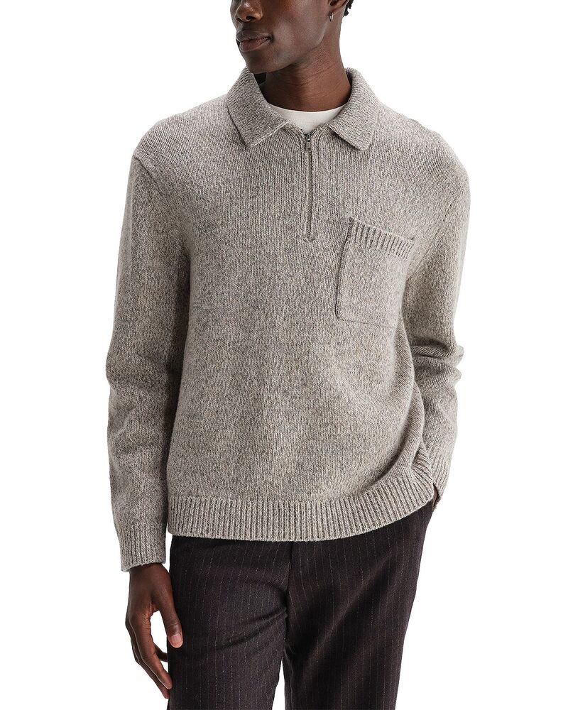 蝋涙英国の首都 メンズ アウター 編み物・スウェーター ハーフジップ スポーツシャツ Wax London Was London Alpha Quarter Zipolo Sweater Grey 薄墨色