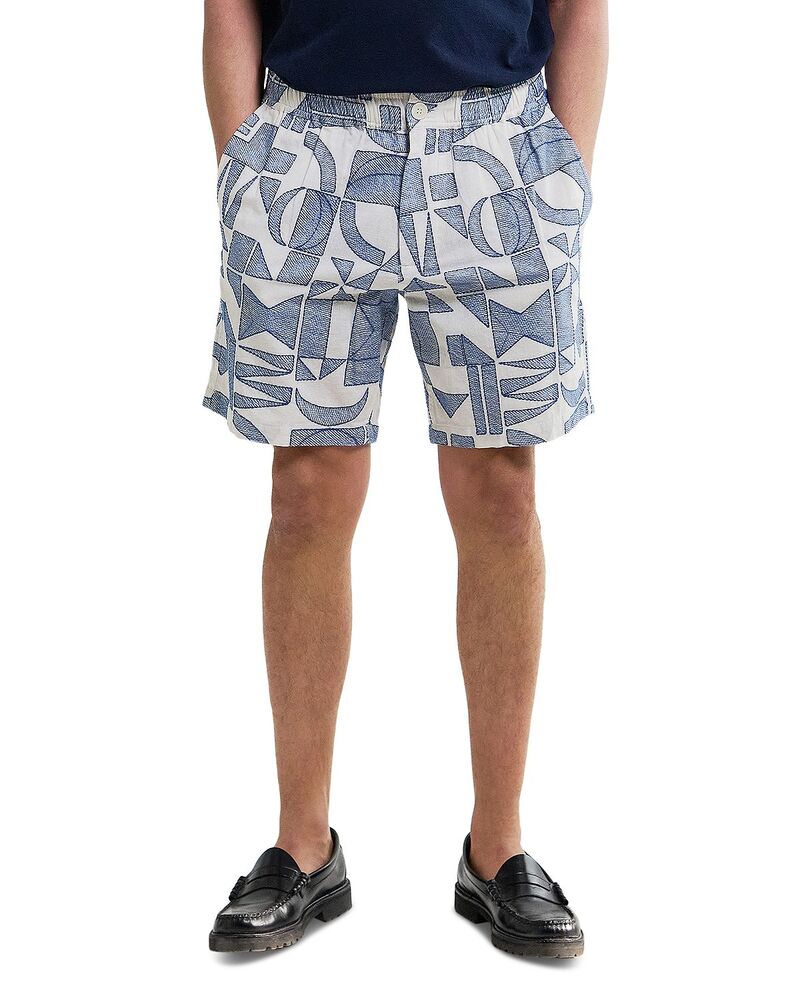 蝋涙英国の首都 メンズ ボトムス 二分の一ズボン下・さる股引き 遊撃手ズボン下 Wax London Kurt Shorts Ecru/Blue エクリュ