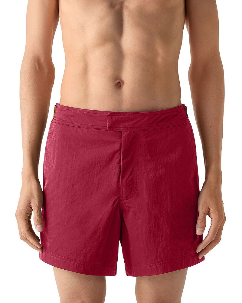 ゼニア メンズ 水泳着 二分の一ズボン下・さる股引き ZEGNA Road Brand Mark Rio Swim Trunks Dark Pink サクラ色