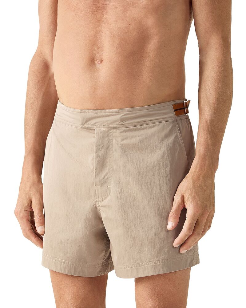 ゼニア メンズ 水泳着 二分の一ズボン下・さる股引き ZEGNA Road Brand Mark Rio Swim Trunks Lightaupe トープ