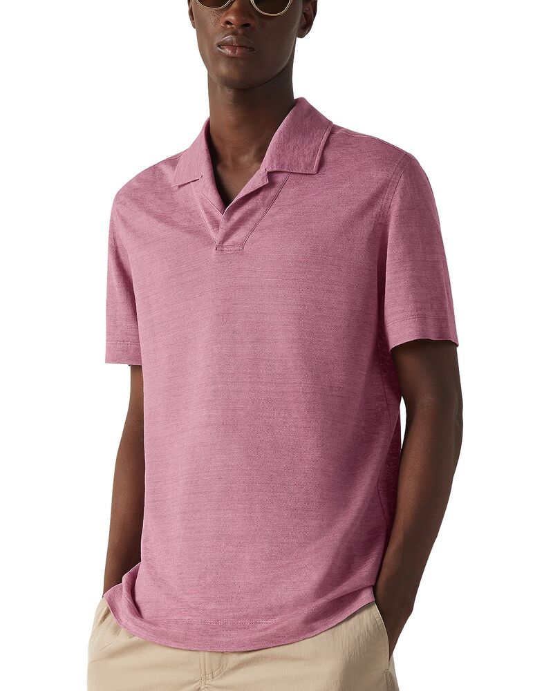 ゼニア メンズ トップス スポーツシャツ ZEGNA Oasi Lino Polo Shirt Pink サクラ色