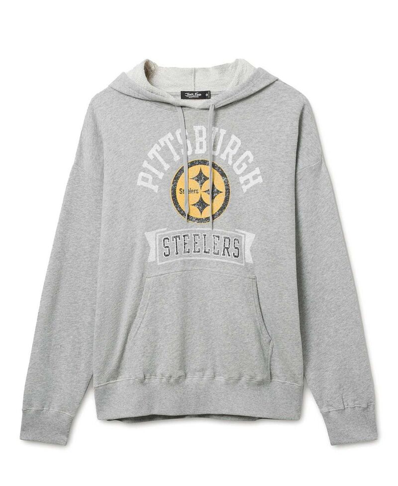 ジャンクフードクロージング メンズ アウター パーカー・スウェット プルオーバー Junk Food Clothing Unisex NFL Pittsburgh Steelerscrimmage Hoodie Heather Grey 薄墨色