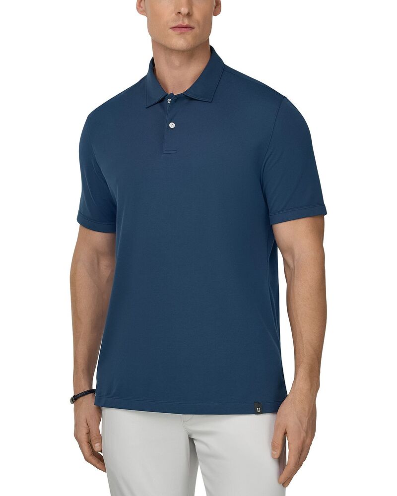 ボッジミラノ メンズ トップス スポーツシャツ レギュラー相応う Boggi Milano Cafe Pique Regular Fit Polo Shirt Air Blue 青み