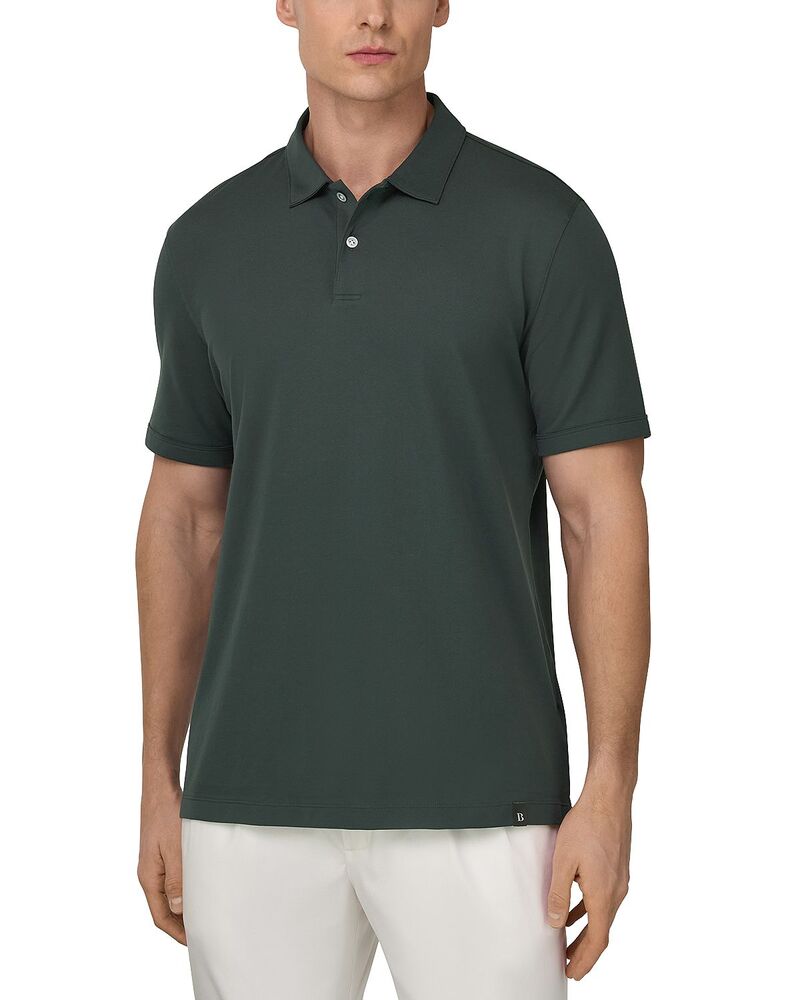 ボッジミラノ メンズ トップス スポーツシャツ レギュラー相応う Boggi Milano Cafe Pique Regular Fit Polo Shirt Green 緑であること