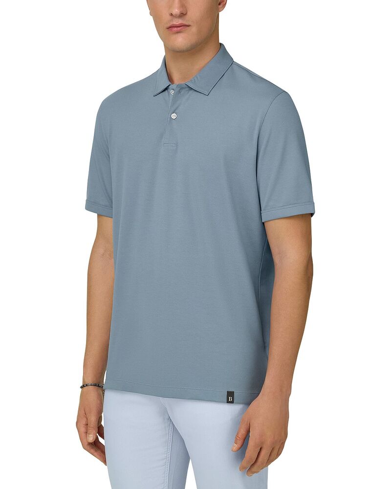 ボッジミラノ メンズ トップス スポーツシャツ レギュラー相応う Boggi Milano Cafe Pique Regular Fit Polo Shirt Light Blue 青み