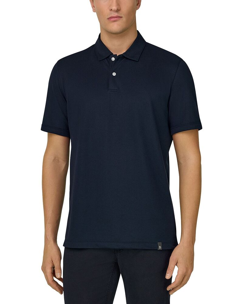 ボッジミラノ メンズ トップス スポーツシャツ レギュラー相応う Boggi Milano Cafe Pique Regular Fit Polo Shirt Navy Blue 米国海軍
