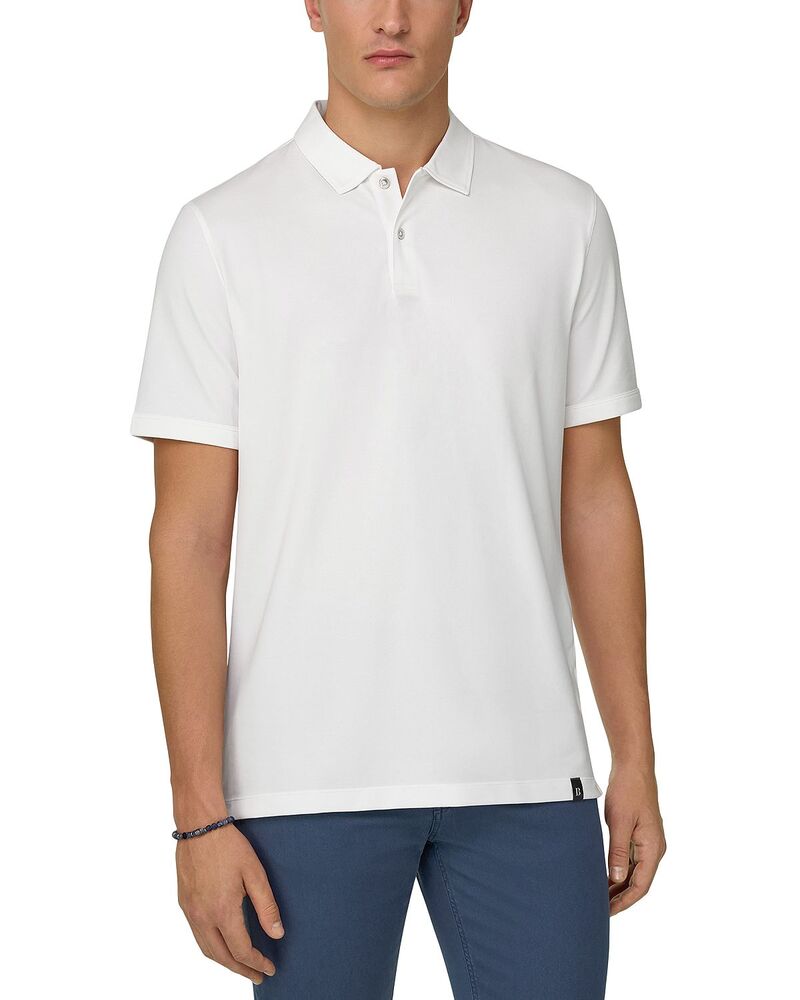 ボッジミラノ メンズ トップス スポーツシャツ レギュラー相応う Boggi Milano Cafe Pique Regular Fit Polo Shirt White 白いこと