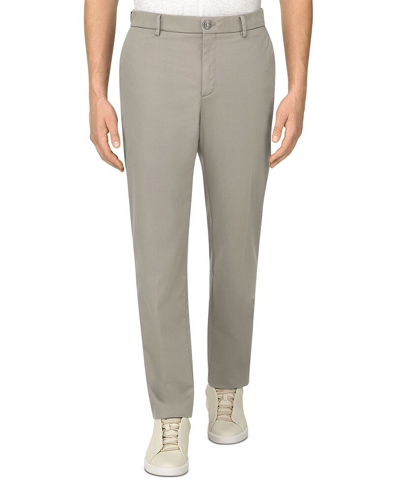 ボッジミラノ メンズ ボトムス カジュアルパンツ レギュラーフィット コットン Boggi Milano Panama Regular Fit Stretch Cotton Trousers Light Green グリーン｜ReVida 店