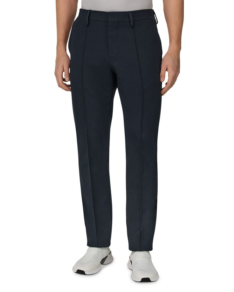ボッジミラノ メンズ ボトムス 心地よいズボン下 綿織物 プルオーバー Boggi Milano Cotton Blend Jersey Trousers Navy Blue 米国海軍
