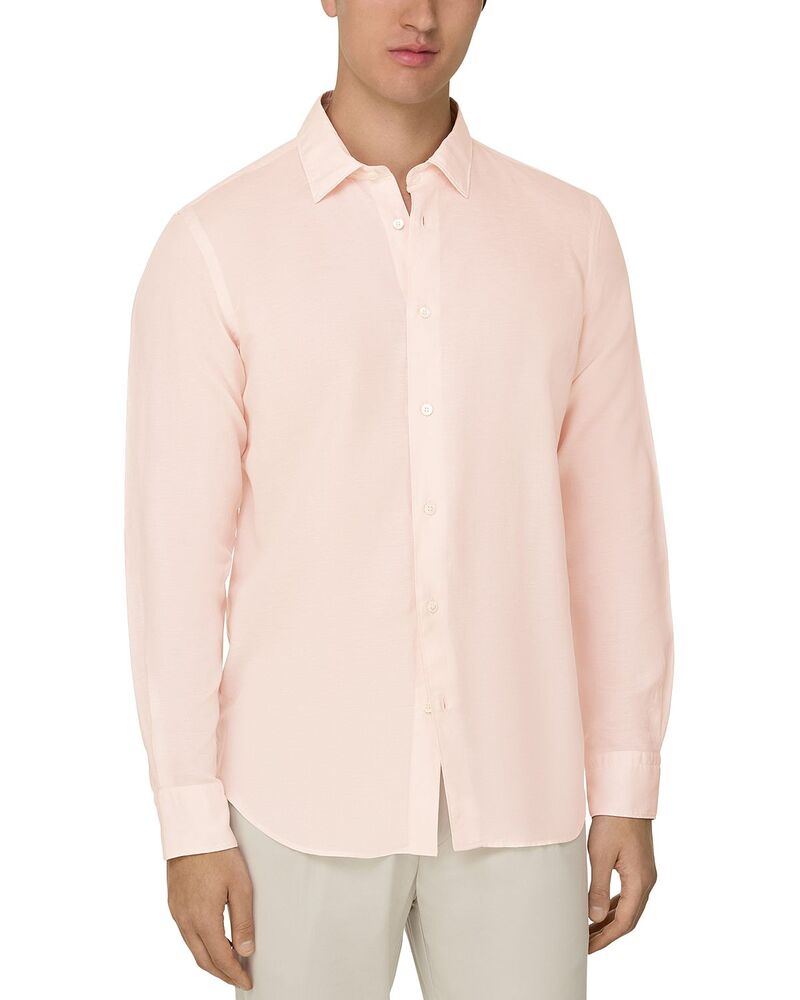 ボッジミラノ メンズ トップス シャツ リネン Boggi Milano Linen Shirt Pink ピンク｜ReVida 店