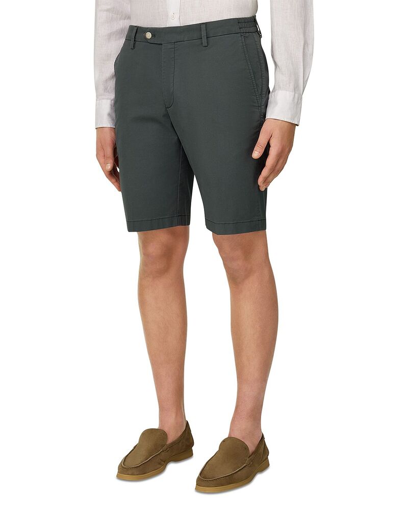 ボッジミラノ メンズ ボトムス 二分の一ズボン下・さる股引き 遊撃手ズボン下 綿織物 Boggi Milano Stretch Cotton Bermuda Shorts Green 緑であること