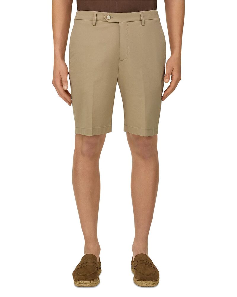 ボッジミラノ メンズ ボトムス 二分の一ズボン下・さる股引き 遊撃手ズボン下 綿織物 Boggi Milano Stretch Cotton Bermuda Shorts Mud