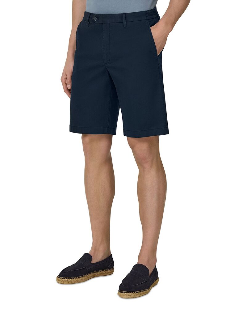 ボッジミラノ メンズ ボトムス 二分の一ズボン下・さる股引き 遊撃手ズボン下 綿織物 Boggi Milano Stretch Cotton Bermuda Shorts Navy Blue 米国海軍