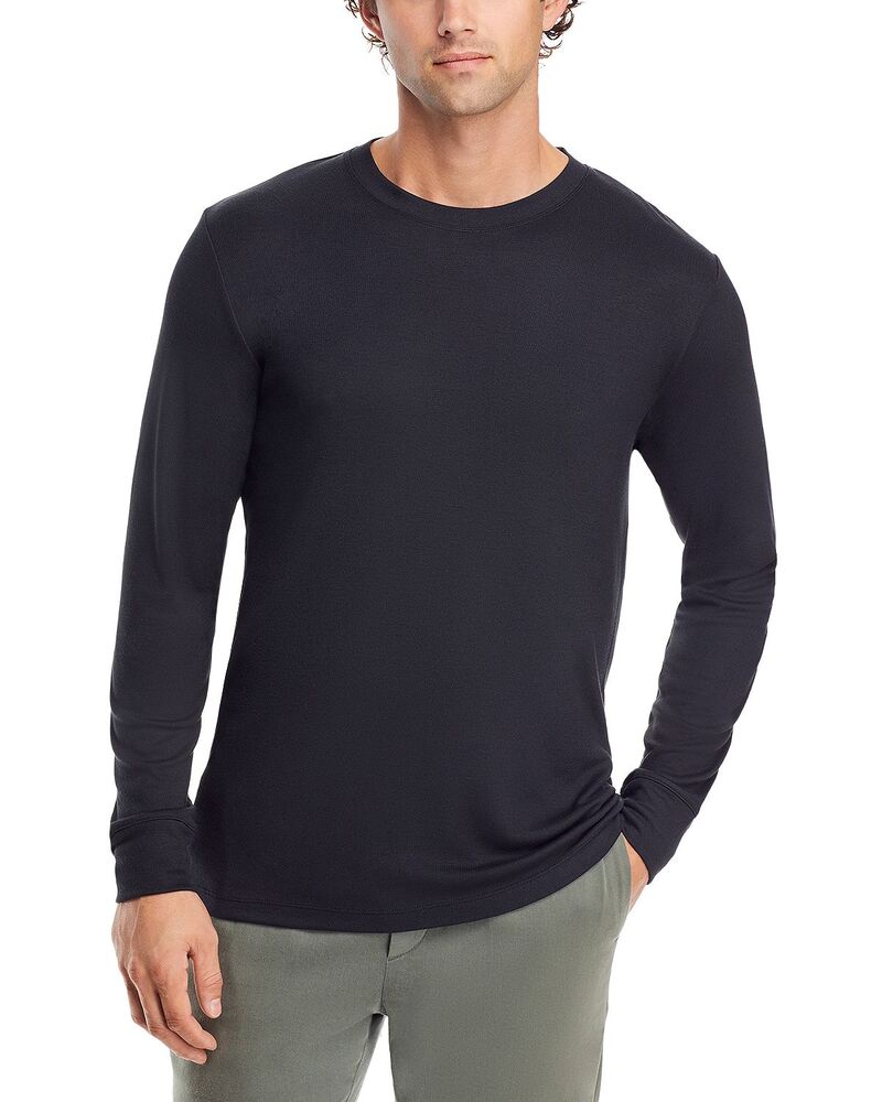 行動論理 メンズ トップス プルオーバー Theory Essential Tee Long Sleeve インチ Anemone Milano Black 黒いこと